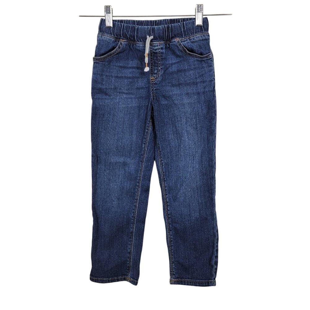 Jumping Beans Girls Blue Jeans Size 5T Elastic Waist Pull-On Denim